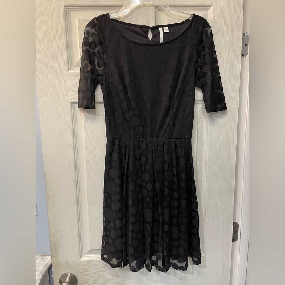 LC Lauren Conrad Little Black Polka Dot Dress